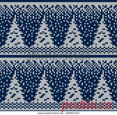 Knitted Seamless Pattern: стоковая векторная графика (без лицензионных платежей), 340005644