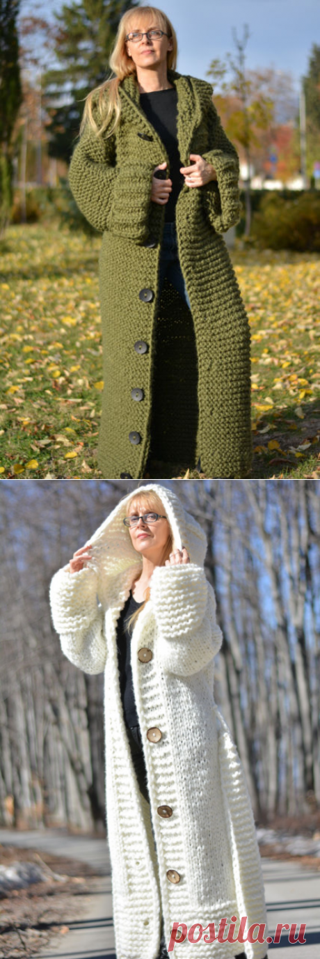DUKYANA Hand Knitted WOOL CARDIGAN no Mohair Sweater coat Chunky Soft Hooded M/L | eBay