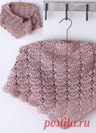 Красивая шаль крючком