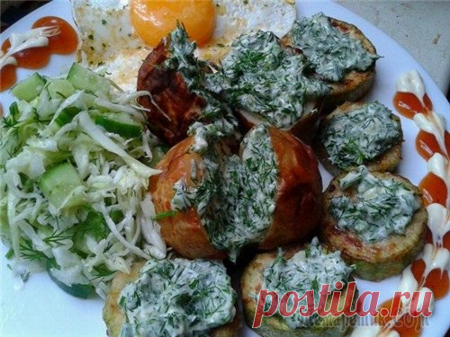 Запечёный молодой картофель