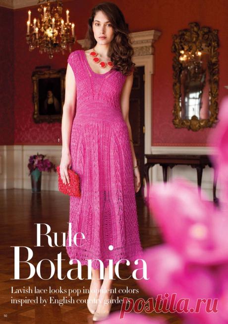 Вязание платья Lace, дизайн 7, Vogue early fall 2013