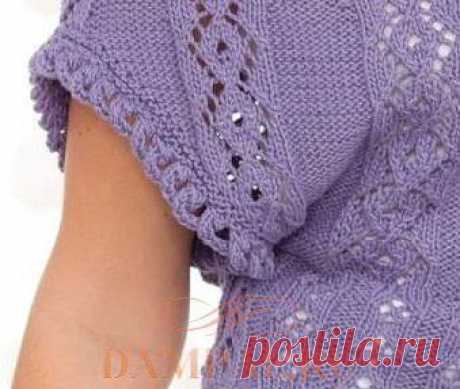 ​Вязаная ажурная кофточка «Lavender Sails» — Сделай сам, идеи для творчества - DIY Ideas