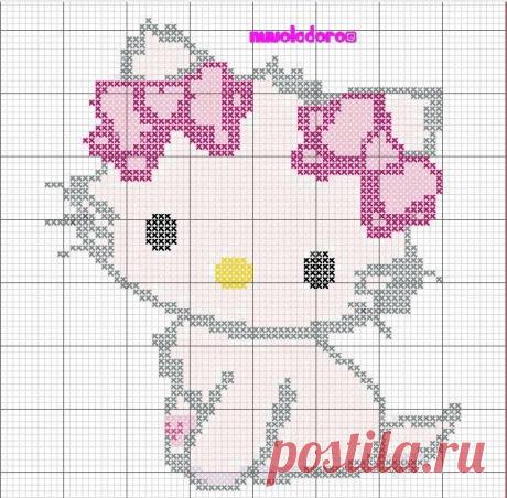 Artesanatos e bordados: GATINHOS EM PONTO CRUZ