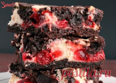 Брауни-чизкейк с вишней | Sweet Twittes