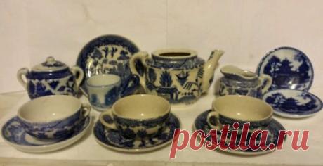 Vintage Blue Willow Blue and White Doll Child 039 s Tea Set Made in Japan Mixed Lot | eBay