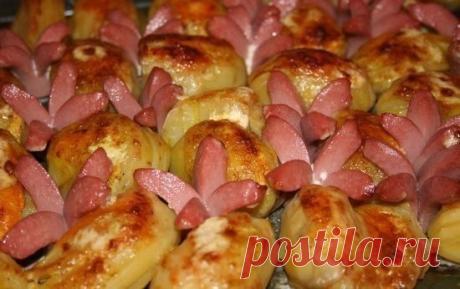 Картофель запеченный с сосисками / Очумелые ручки