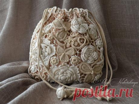 Borsa sacchetto sacchetto cosmetico uncinetto di AlisaSonya