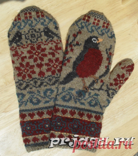 Вязаные варежки