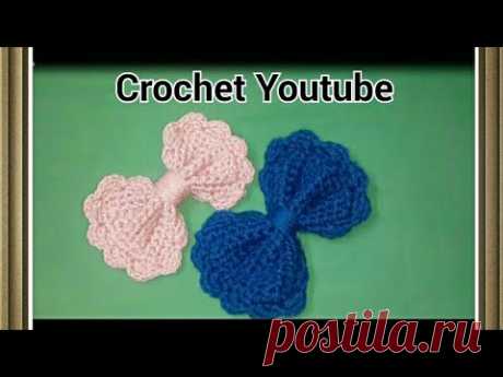 كروشية // عمل فيونكة بسيطة وسهله    How to Crochet A Simple Bow