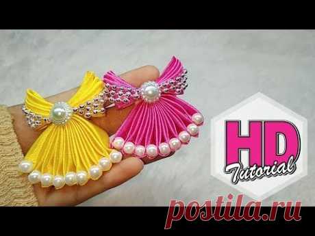 DIY - Cara Membuat Bros Baju || Bros Gaun || Tutorial Simple Kanzashi