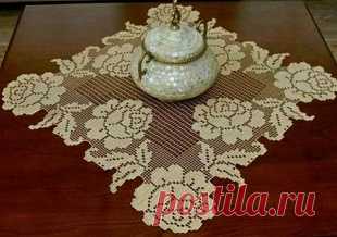 Салфетка с розами