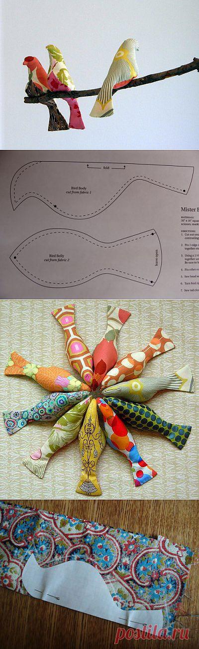 Птица из ситца своими руками.