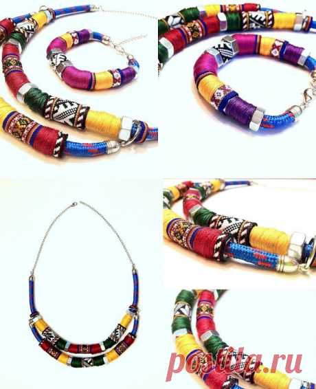 Колье и браслеты в этно-стиле своими руками