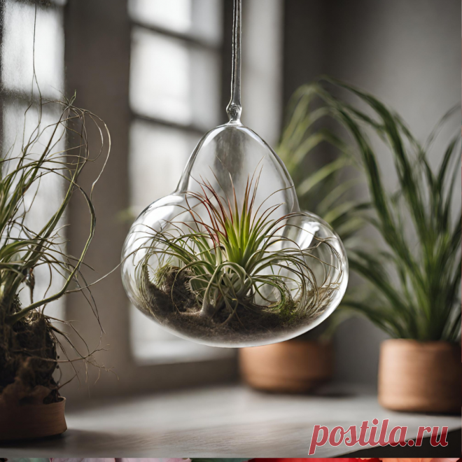 20 фото: тилландсия атмосферная в интерьере | Комнатные цветы и растения