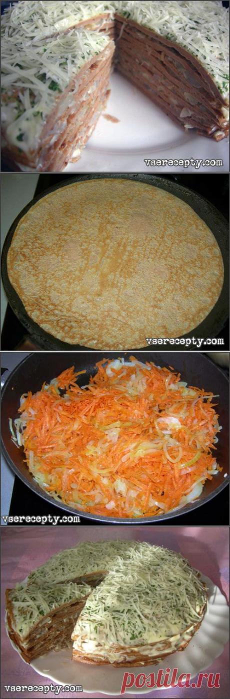 Печёночный торт. Рецепт приготовления закусочного торта из печенки. » РЕЦЕПТЫ 2014. Вкусные и простые рецепты. Кулинарные рецепты с фотографиями на каждый день! Рецепты тортов, рецепты салатов, рецепты первых и основных блюд для всех!