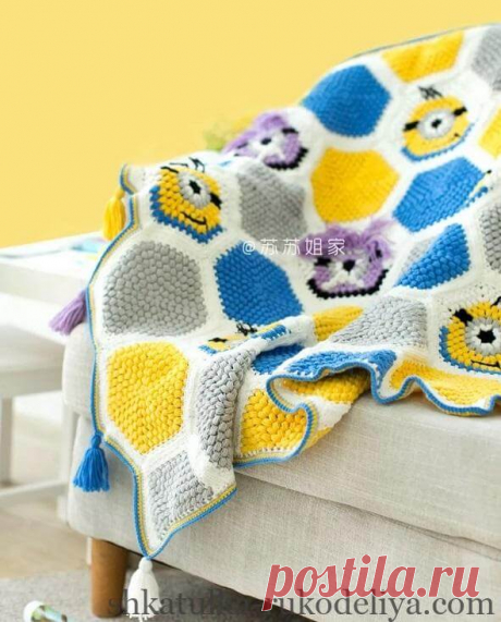 Як зв'язати дитячий плед Пледи гачком схеми безкоштовно