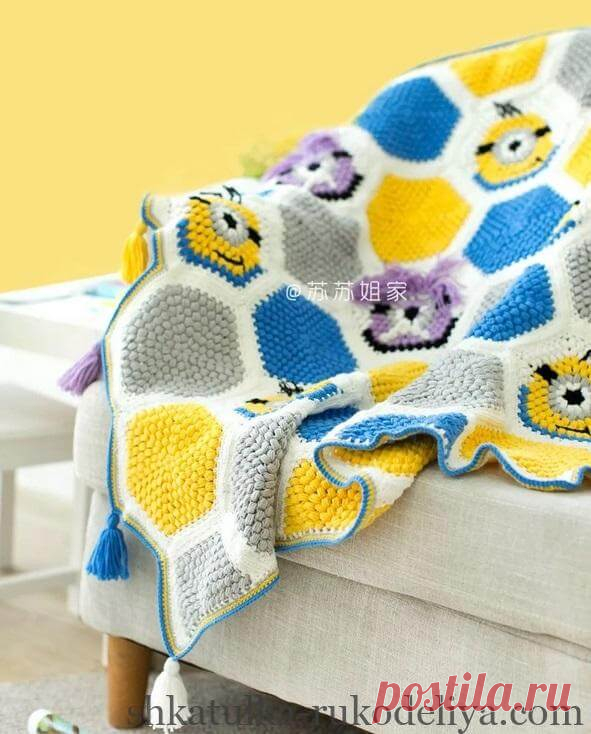 Як зв'язати дитячий плед Пледи гачком схеми безкоштовно