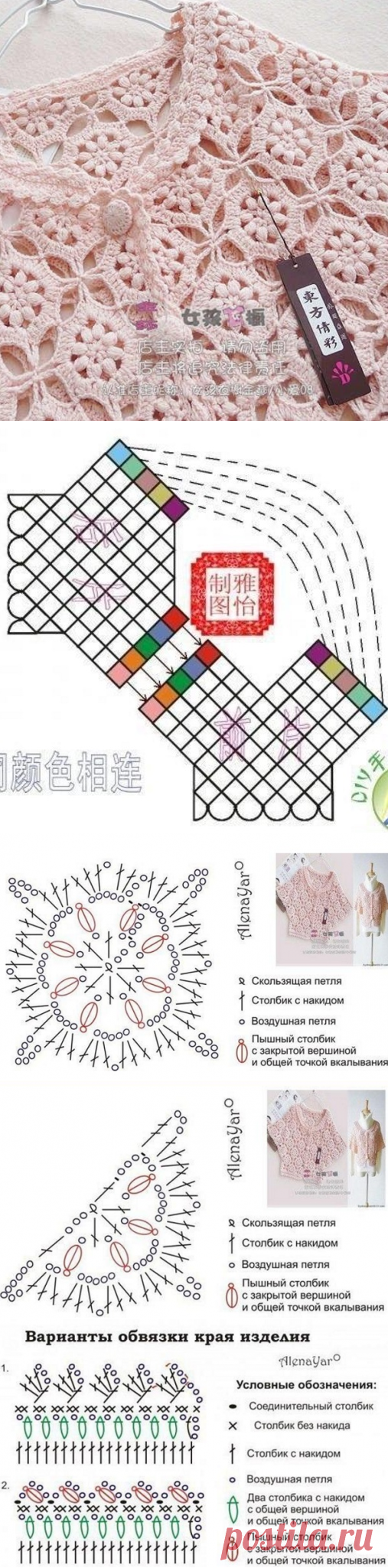 Ажурный джемпер крючком