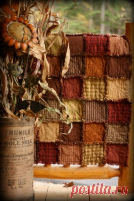 ЛОСКУТНОЕ ПОКРЫВАЛО ИЗ СТАРЫХ ВЕЩЕЙ &quot;ШВОМ НАРУЖУ&quot;