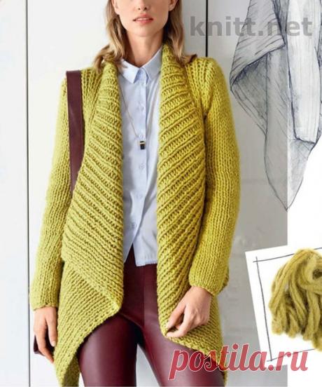 кардиган крупной вязки