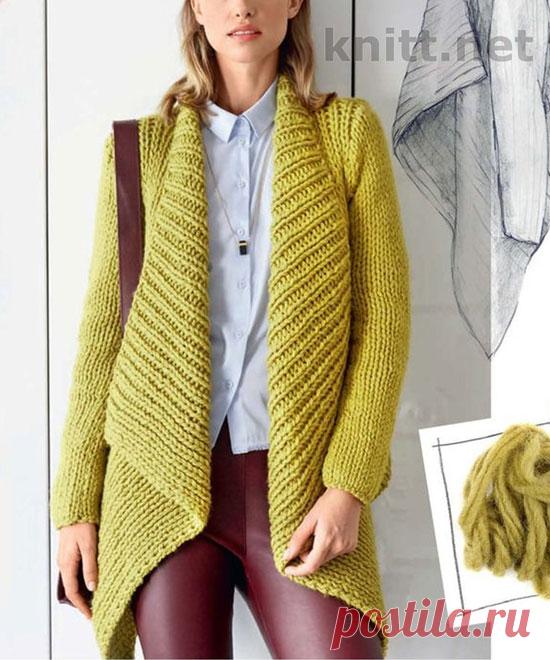 кардиган крупной вязки