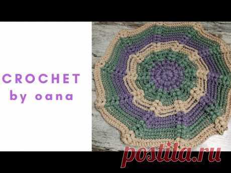 Crochet chair cover, potholder, cushion, carpet, table cloths by Oana