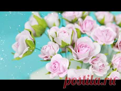 Небольшие Розы и бутоны роз из фоамирана/ Цветы своими руками/ Закулисье33.2/ Foamiran Rose Flowers