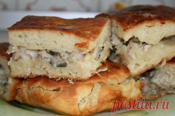 Как приготовить пирог со скумбрией из бесподобного теста! - рецепт, ингредиенты и фотографии