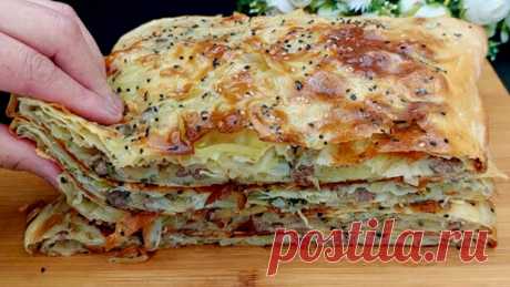 Даже Остыть не успевают.Такая вкусная Узбекская Катлама в духовке. Слоёные лепёшки с мясом. | Восточный вкус | Дзен