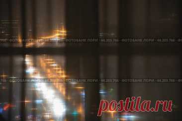 Night city traffic lights, blurred bokeh abstract background Стоковое фото, фотограф Ilaronsia / Фотобанк Лори