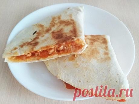 Кесадилья с курицей, томатами и перцем рецепт с фото пошагово