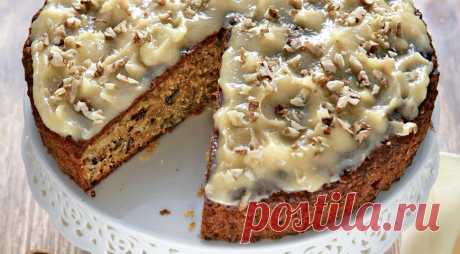 Морковный торт с грецкими орехами