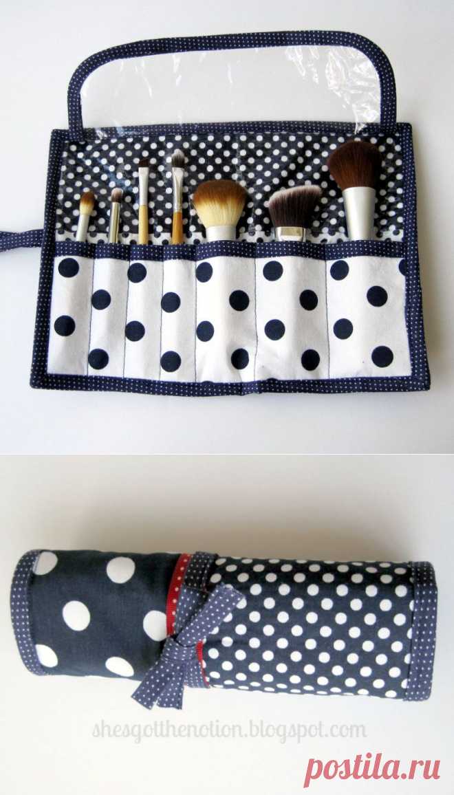 She's Got the Notion: Fat Quarter Series: Makeup Brush Roll Tutorial