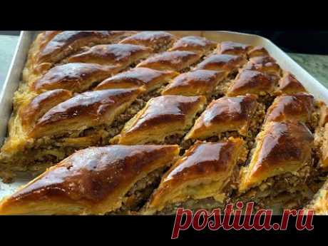 Пахлава - самая новогодняя выпечка! Простой домашний рецепт из слоёного теста.