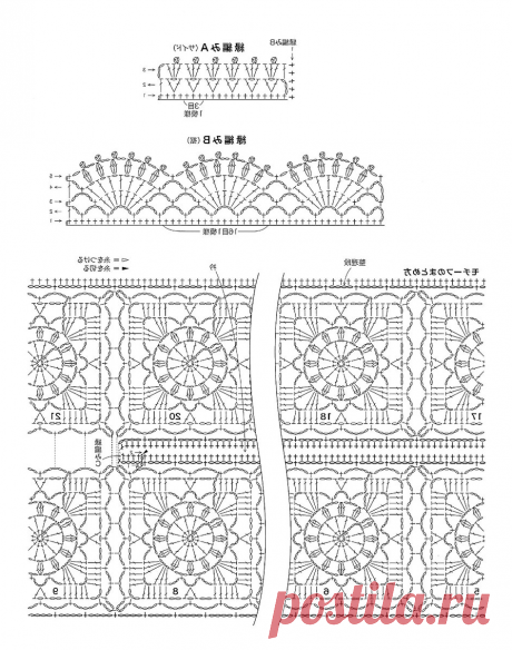 Стильные современные модели крючком со схемами от японских дизайнеров | Вязание крючком | Дзен