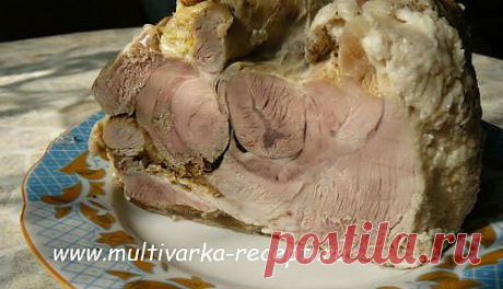 Домашняя буженина приготовленная в мультиварке.