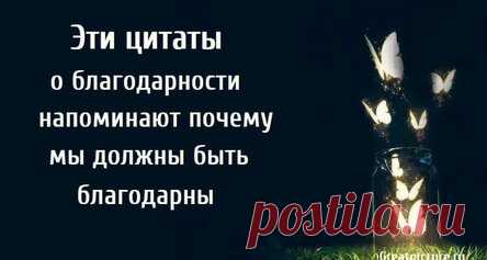 Эти цитаты о благодарности напоминают почему мы должны быть благодарны