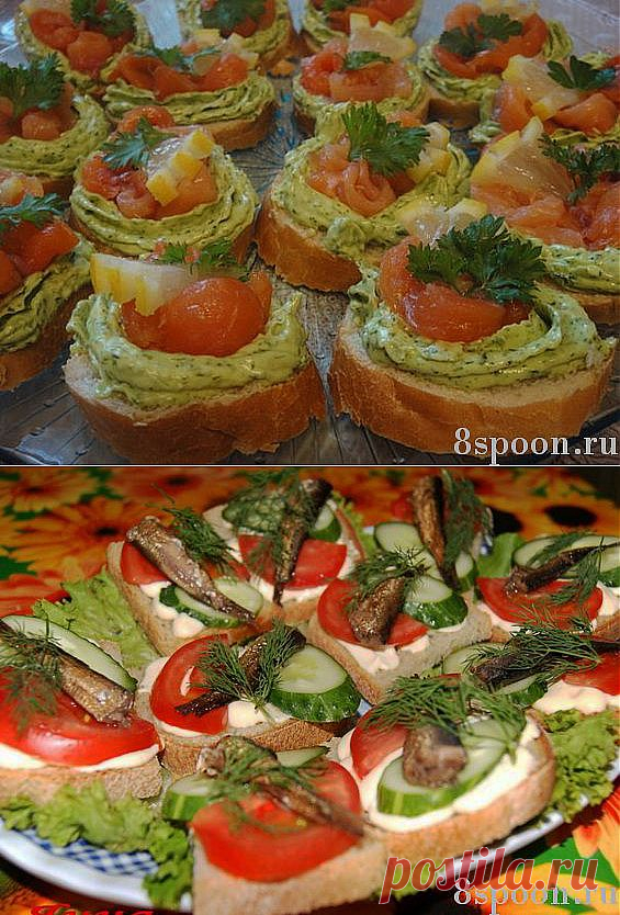 Праздничные бутерброды: вкусные рецепты с фото | 8 Ложек