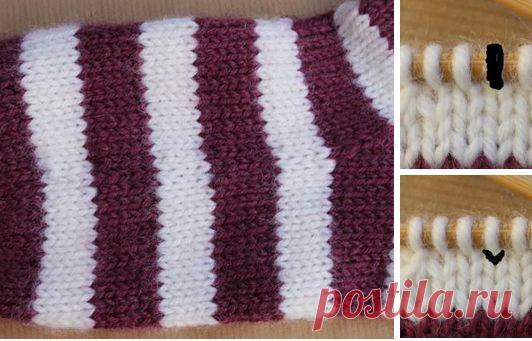 Небольшие хитрости при вязании спицами