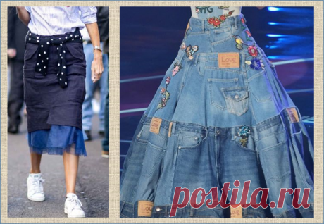 Переделка: фантазии на тему джинсовой юбки - 50 моделей для примера и рассматривания | МНЕ ИНТЕРЕСНО | Яндекс Дзен