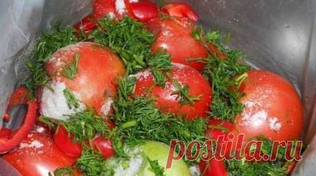 МАРИНУЕМ ПОМИДОРЫ В ПАКЕТАХ | Вкусные рецепты
