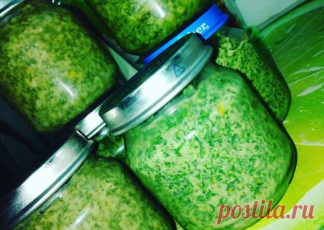 Укропный соус на зиму🥦#заготовки - пошаговый рецепт с фото. Автор рецепта Анастасия . - Cookpad