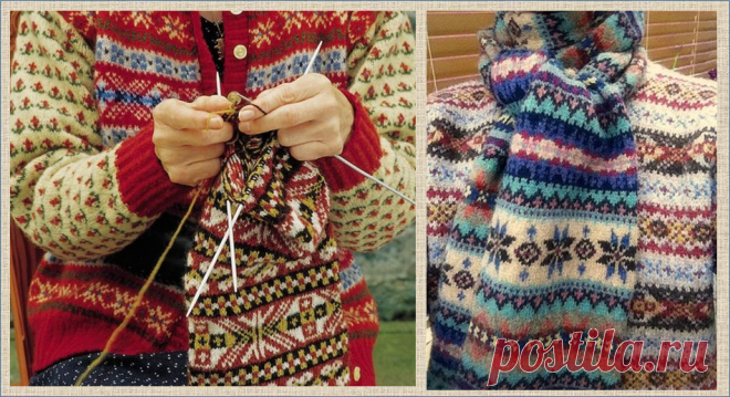 Вязание в технике Fair Isle - ярко, сочно, натурально - чем отличается от простого жаккарда? - давайте разбираться | МНЕ ИНТЕРЕСНО | Яндекс Дзен