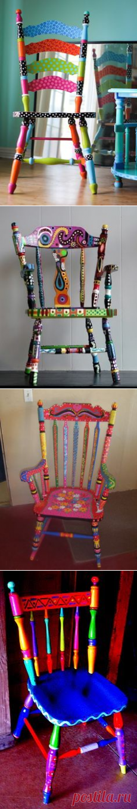 (87) Hand painted eclectic chair by MissEllenJoy on Etsy, $115.00 | arts, crafts, and other things I love!