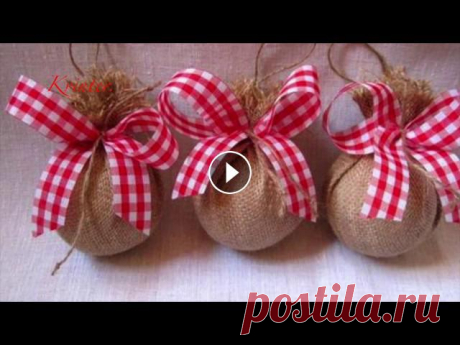 ⭐ Новогодний декор из мешковины ⭐Новогодние игрушки, сувениры, подарки.⭐ Подборка новогодних сувениров из мешковины сделанных своими руками!...