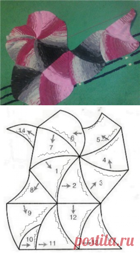Чешуйки дракона. Пэчворк спицами
