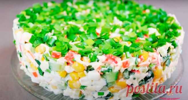 Вкусный салат с крабовыми палочками - Лучший сайт кулинарии