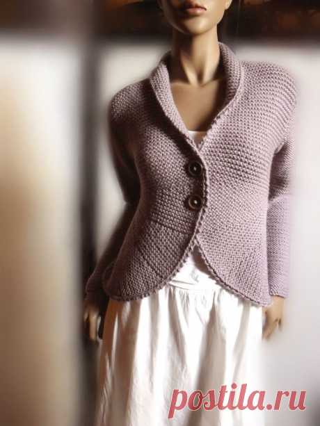 Womens Hand Knit Sweater Jacket Purple Grey Wool Sweater Cardigan Many Colors…