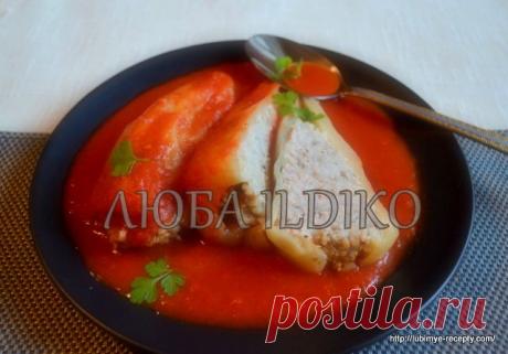 , фаршированный мясом и рисом, в томатно-сельдерейном соусе | БУДЕТ ВКУСНО!