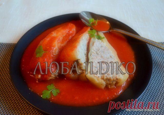 , фаршированный мясом и рисом, в томатно-сельдерейном соусе | БУДЕТ ВКУСНО!